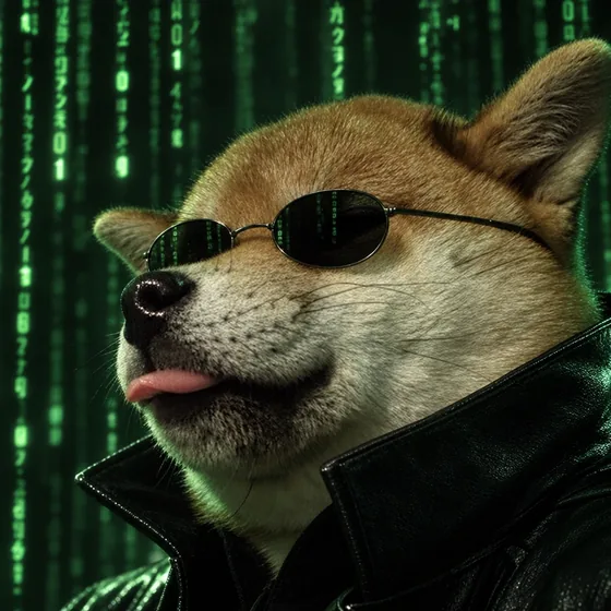 Papi in a long black coat, Matrix style.