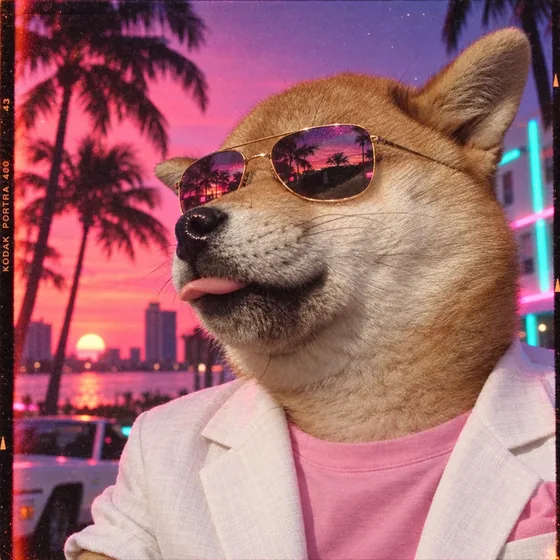 Papi in 1980s Miami vice style.