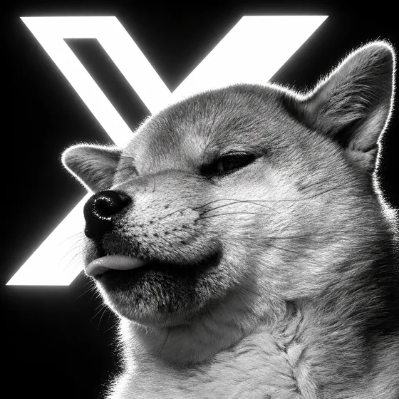 Papi in black and white in front of a glowing X logo.